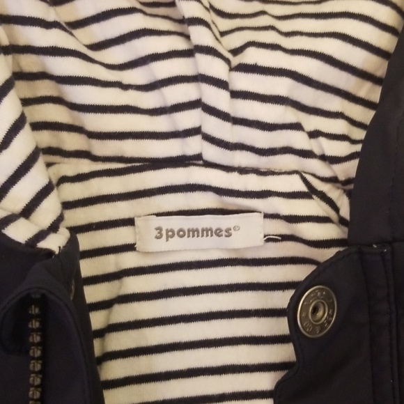 3 Pommes navy rain jacket - Picture 2 of 5